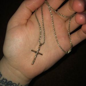 10k Gold Cross with Chain